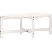 vidaXL Table basse blanche 118x63x45 cm pin massif