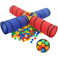 vidaXL Tunnel de jeu pour enfants avec 250 balles Multicolore