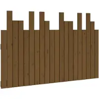 vidaXL Tête de lit murale marron miel 127,5x3x80 cm pin massif