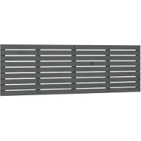vidaXL Tête de lit murale Gris 206x3x63 cm Pin massif