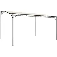vidaXL - Auvent - 4x3 - m - 180 - g/m² - Tissu - et - Acier - crème