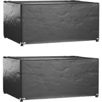 vidaXL Housses salon de jardin2pcs 8œillets 160x120x75cm rectangulaire