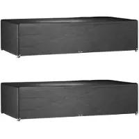 vidaXL Housses de salon de jardin 2 pcs 12 œillets rectangulaire