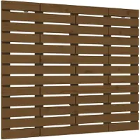vidaXL Tête de lit murale brun miel 106x3x91,5 cm Pin massif