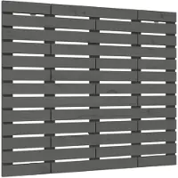vidaXL Tête de lit murale Gris 96x3x91,5 cm Pin massif