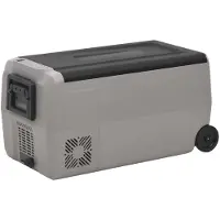 vidaXL Glacière avec roulettes et poignée Noir & Gris 36 L PP & PE