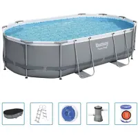 Bestway Power Steel Pool-Set Oval 488x305x107 cm