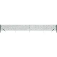 vidaXL Clôture grillagée vert 0,8x10 m