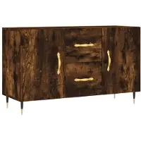 vidaXL Sideboard chêne fumé 100x36x60 cm bois composite