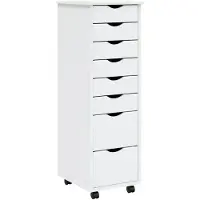 vidaXL Armoire roulante avec tiroirs MOSS blanc bois de pin solide