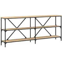 vidaXL Table console chêne sonoma 180x30x75cm bois d'ingénierie et fer