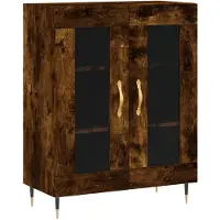 vidaXL Buffet chêne fumé 69,5x34x90 cm bois d'ingénierie
