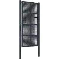 vidaXL Portail de jardin Anthracite 100x200 cm Acier