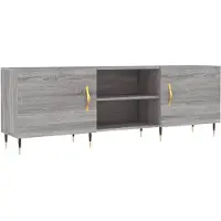 vidaXL Armoire TV Gris Sonoma 150x30x50 cm Bois composite