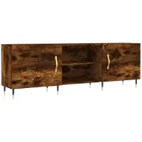 vidaXL Armoire TV chêne fumé 150x30x50 cm Bois composite