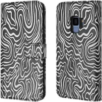 IMoshion Étui de télephone portefeuille Design Samsung Galaxy S9 - Black And White