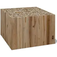 vidaXL Table basse en bois véritable 50 x 50 x 35 cm