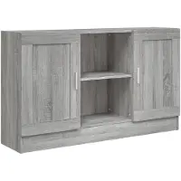 vidaXL Sideboard Gris Sonoma 120x30,5x70 cm Matériau dérivé du bois
