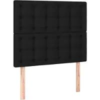 vidaXL Tête de lit Noir 80x5x118/128 cm Tissu
