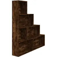 vidaXL Armoire à livres Chêne fumé 155x24x160 cm