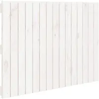 vidaXL Tête de lit murale blanche 95,5x3x60 cm pin massif