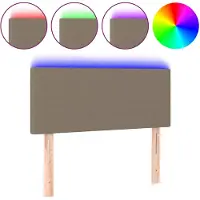 vidaXL Tête de lit LED Taupe 100x5x78/88 cm Tissu