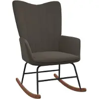 vidaXL Chaise à bascule Gris foncé Velours