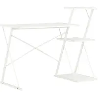vidaXL Bureau avec étagère Blanc 116x50x93 cm