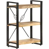 vidaXL Bibliothèque à 3 niveaux 60x30x80 cm Bois de manguier massif