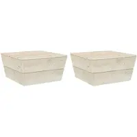 vidaXL Tables de jardin 2 pcs. 60x60x30 cm Bois d'épicéa imprégné