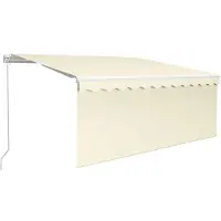 vidaXL Store manuel rétractable avec store & LED 3x2,5 m Crème