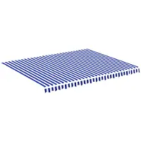 vidaXL Ersatztuch für awning 4.5x3.5 m blau und weiß