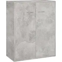 vidaXL Buffet en béton gris 60 x 30 x 75 cm aggloméré