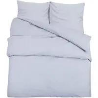 vidaXL Ensemble de literie Gris 135x200 cm coton