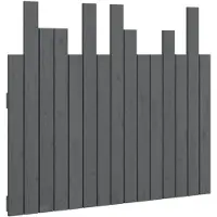 vidaXL Tête de lit murale Gris 95,5x3x80 cm Pin massif