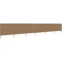 vidaXL Tissu brise-vent 6 pièces 800 x 80 cm Taupe