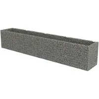 vidaXL Lit surélevé à gabion Acier galvanisé 540x90x100 cm