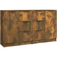 vidaXL Sideboards 2 pcs. Chêne fumé 60x30x70 cm Bois composite