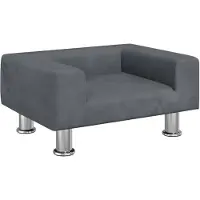 vidaXL Lit pour chien gris foncé 50x40x26,5 cm velours