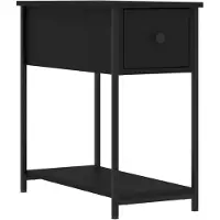 vidaXL Table de chevet noir 30x60x60 cm Bois d’ingénierie