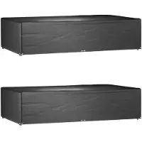 vidaXL Housses de salon de jardin 2 pcs 12 œillets rectangulaire