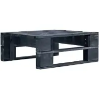 vidaXL Repose-pied palette de jardin bois noir