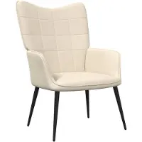 vidaXL Chaise de relaxation Crème Tissu