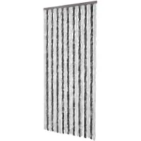 vidaXL Moustiquaire Gris et blanc 90x220 cm Chenille
