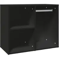vidaXL Armoire de dressing noir 80x40x65 cm bois d'ingénierie