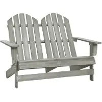 vidaXL Banc de jardin Adirondack 2 places en bois massif de sapin gris