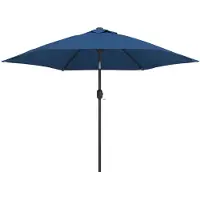 vidaXL -Parasol avec LED -Beleuchtung und Stahlpol 300 cm Azure Blau