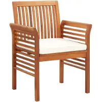 vidaXL Chaises de jardin avec coussins 4 pcs. Bois massif acacia