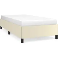 vidaXL Sommier Crème 90x190 cm Similicuir
