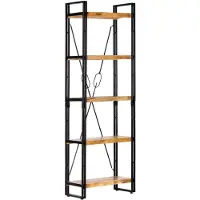 vidaXL Bibliothèque à 5 niveaux 60x30x180 cm Bois de manguier solide